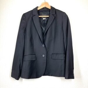 J.Crew Women's Wool Blazer Super 120's  Button Down 4 Black Preppy